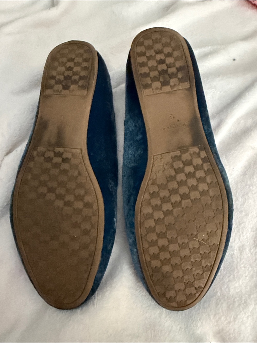Birdies Blue Velvet Women's Flats - Picture 2 of 3